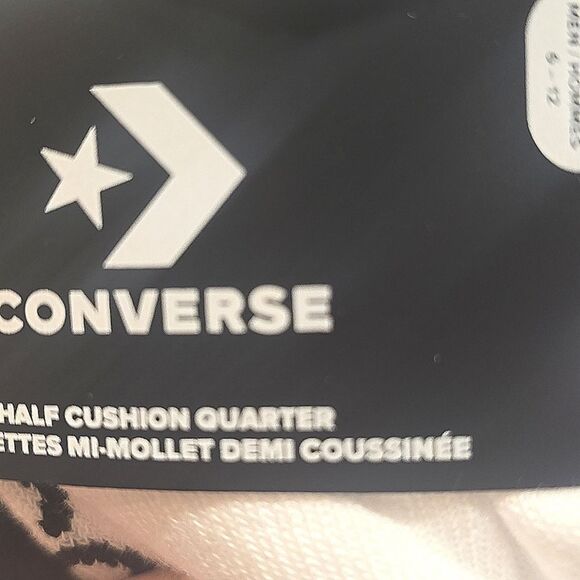 Converse 3 Pack Logo Half Cushion Quarter Socks - Picture 5 of 6